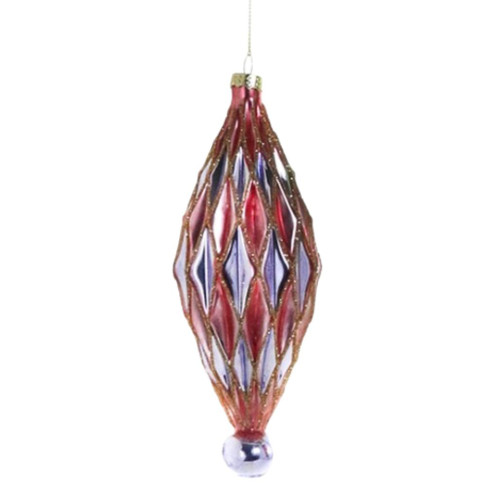 Cody Foster Midcentury Diamond Ornament – Pink & Lavender Large