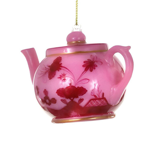 Cody Foster Pink Teapot Ornament