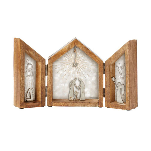 Wood & Metal Rising Star Nativity Figurine