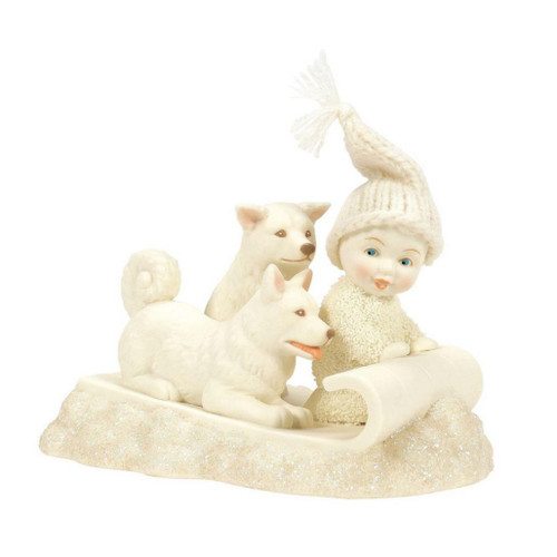 Snowbabies - Toboggan Dogs