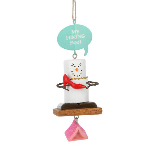 S’mores Glamping My Hiking Boot Ornament
