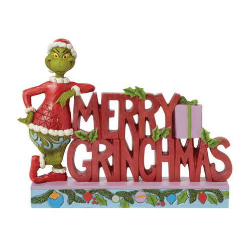 Jim Shore - Dr. Seuss - Grinch Merry Grinchmas Word Figure