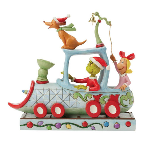 Jim Shore - Dr. Seuss - Grinch, Max and Cindy on Train Figurine