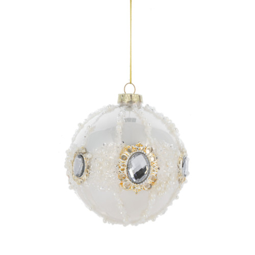 Jeweled Holiday Ball Ornament