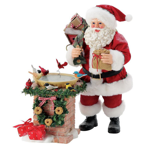 Possible Dreams - Santa at Bird Bath