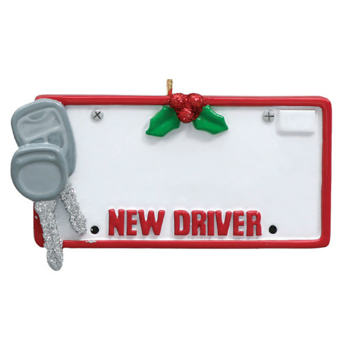 Personalized New Driver License Plate Ornament