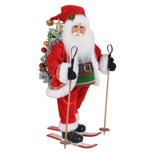 Karen Didion Lighted Ski Santa Figurine