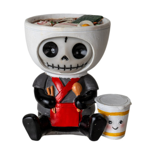 Furrybones Ramon Ramen Bowl Skeleton Figurine