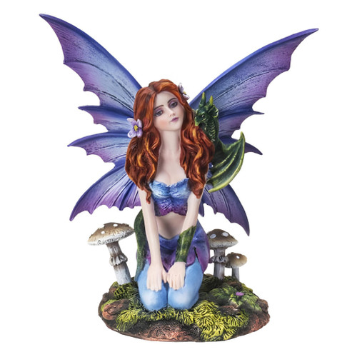 Dream Fairy With Green Dragon Figurine