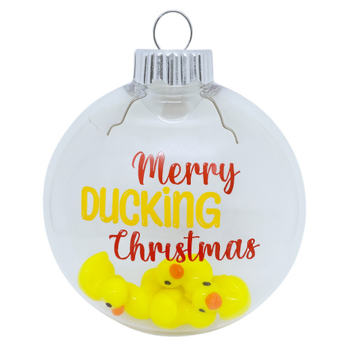 Merry Ducking Christmas Ornament