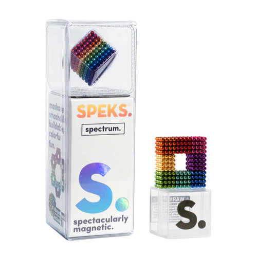 Speks Spectrum Magnet Balls – 512 Piece Rainbow Desk Toy