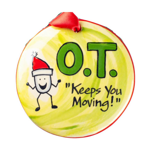 Nola Watkins Occupational Therapist Hand Painted Ornament