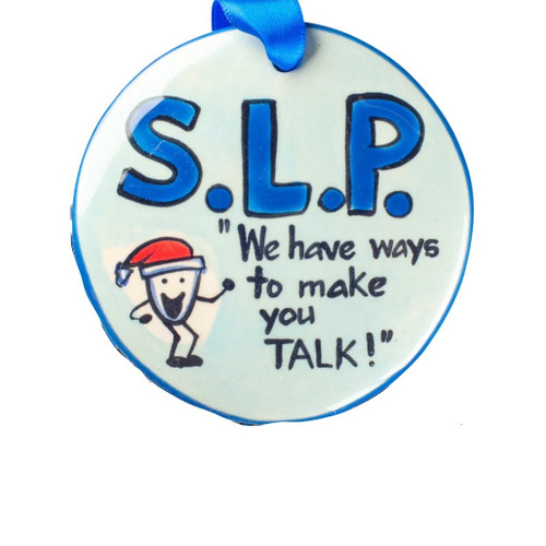Nola Watkins Speech Language Therapist Hand Painted Ornament