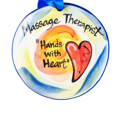 Nola Watkins Massage Therapist Hand Painted Ornament