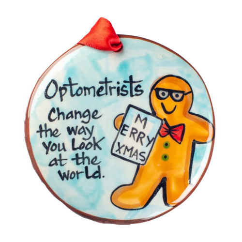 Nola Watkins Optometrist Hand Painted Ornament