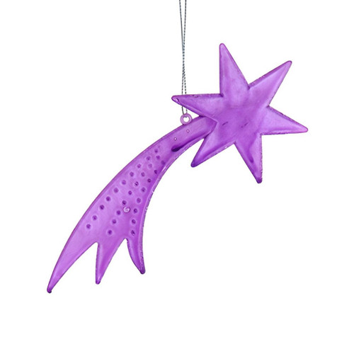 Glow in the Dark Purple Shooting Star Ornament