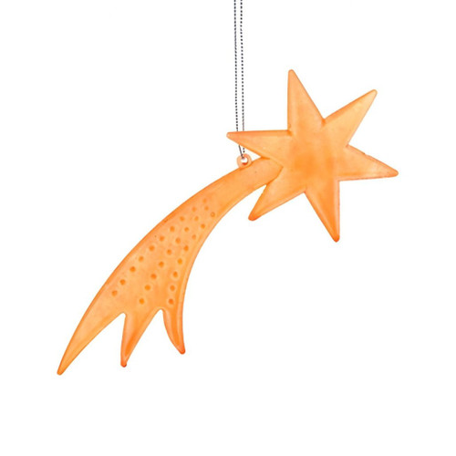 Glow in the Dark Orange Shooting Star Ornament