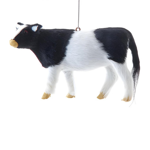 Black and White Cow Farm Animal Ornament