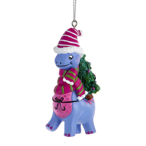 Colorful Dinosaur With Tree Ornament