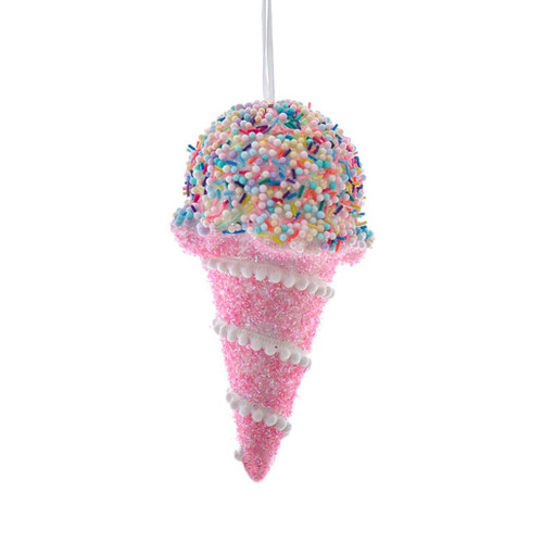 Pink Pastel Ice Cream Cone Ornament