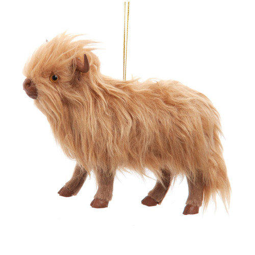 Furry Highland Cow Ornament