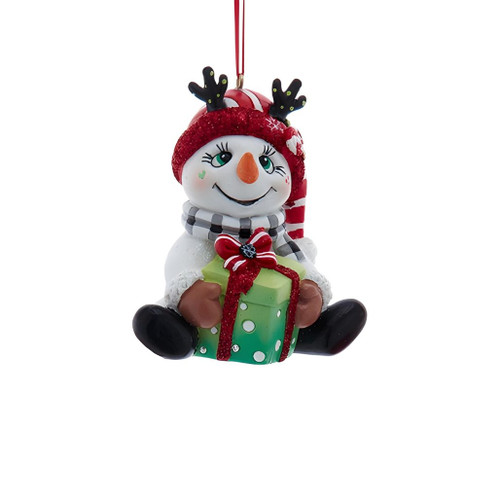 Snowman with Gift Ornament