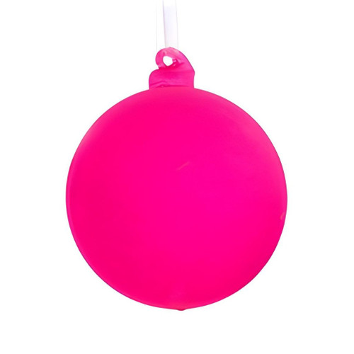 Pink Glow-in-the-Dark Glass Ball Ornament