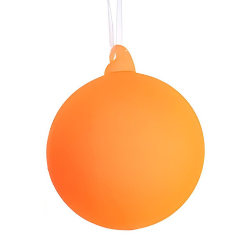 Orange Glow-in-the-Dark Glass Ball Ornament