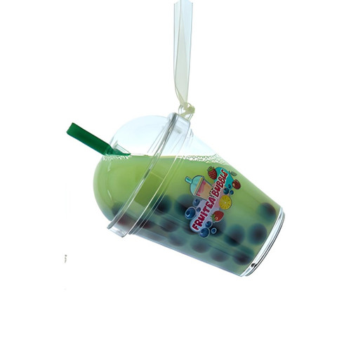 Green Bubble Tea Cup Ornament