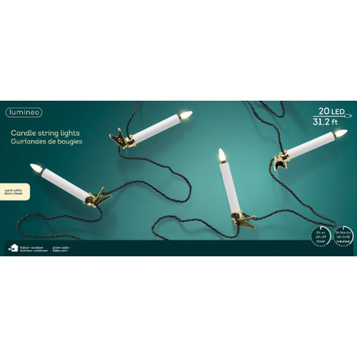 Lumineo 20 LED Candle String Lights