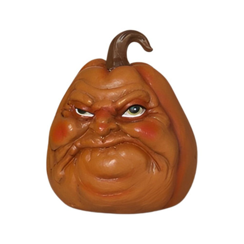 Medium Resin Harvest Grumpy Face Pumpkin Head