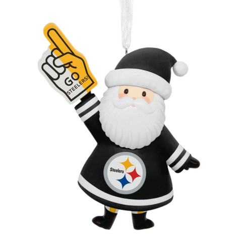 Hallmark NFL Pittsburgh Steelers Santa Fan Ornament