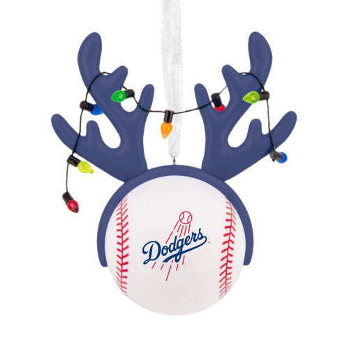Hallmark MLB Los Angeles Dodgers Reindeer Baseball Ornament
