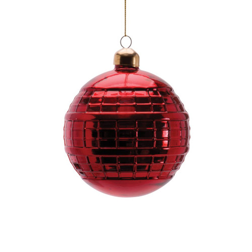 Small Red Glass Ball Ornament