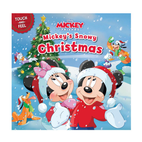 Disney Mickey & Friends - Mickey’s Snowy Christmas Touch-and-Feel Book | 7 x 7 Inch