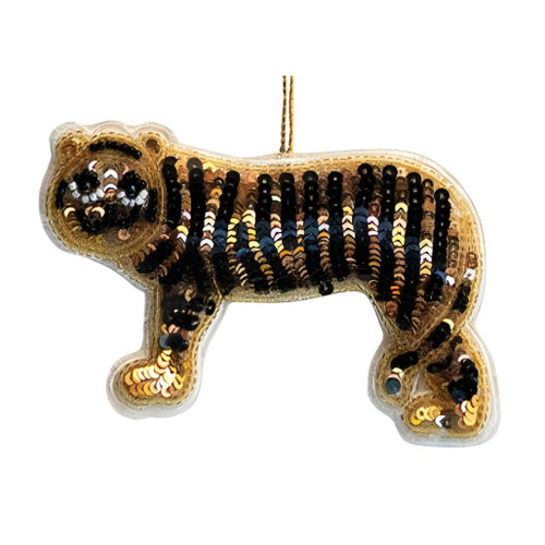 Beaded Fabric Safari Animal Ornament - Cheetah | 3 Inch