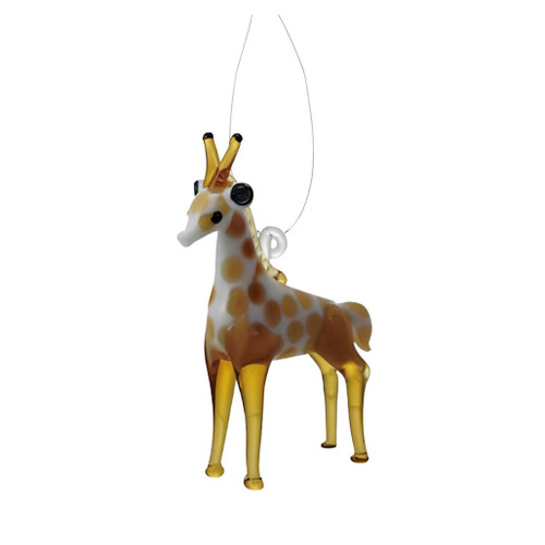 Glass Giraffe Ornament | 2.5 Inch Safari Animal