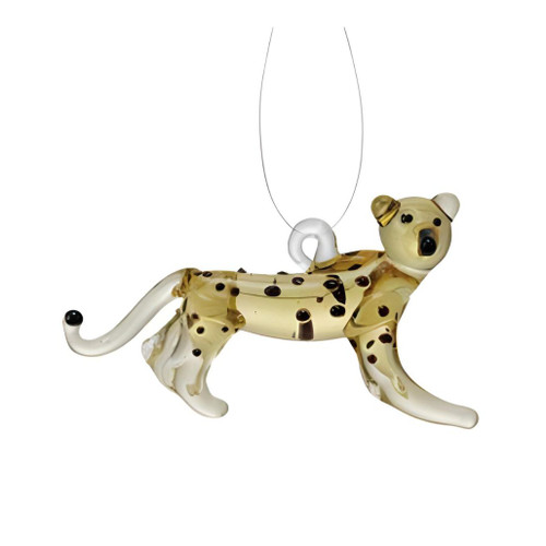 Glass Leopard Ornament | 2.5 Inch Safari Animal