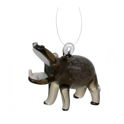 Glass Hippo Ornament | 2.5 Inch Safari Animal