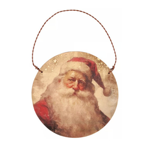 Santa’s Portrait Ornament | 4 Inch Round
