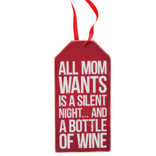 Silent Night Wine Bottle Tag | 3 x 6 Inch