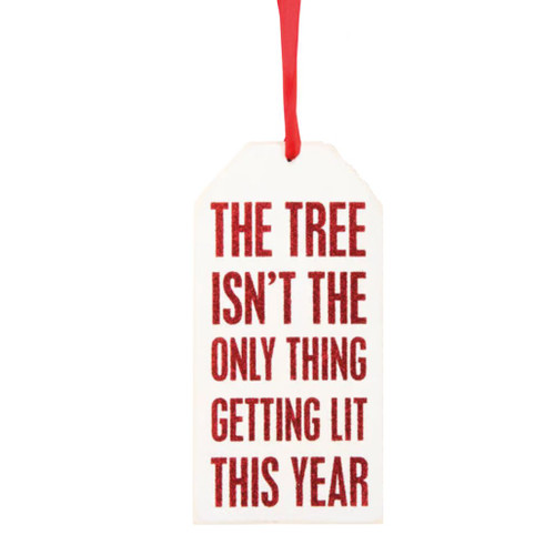 Getting Lit Wine Bottle Tag | 3 x 6 Inch