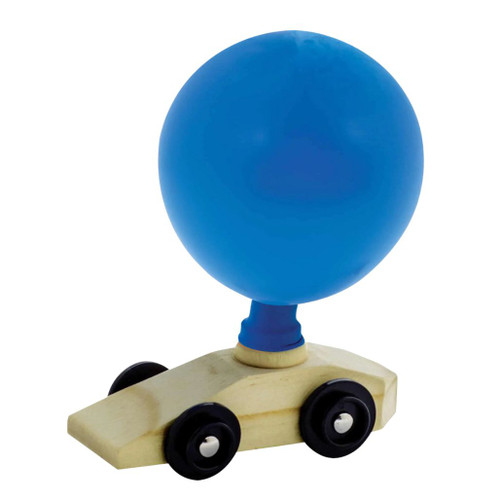 Balloon Powered Wooden Car | 2.25 Inches
