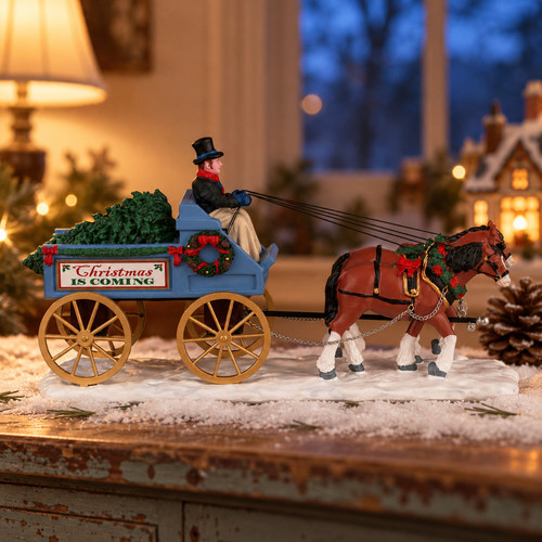 Lemax Caddington Christmas Is Coming – collectible Christmas village piece displayed in a cosy home