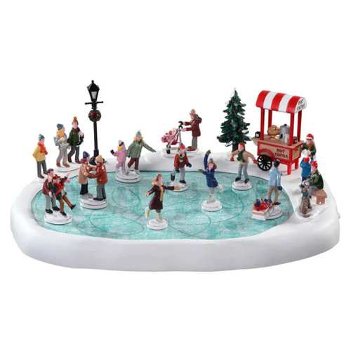 Lemax Village Skating Pond with Sound | Set of 18
