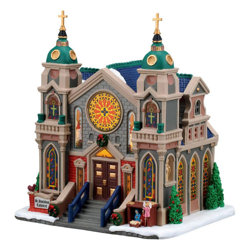 Lemax St. Stanislaus Cathedral | Lighted Porcelain Building