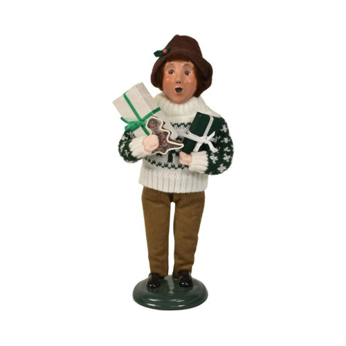 Byers’ Choice Shopping Family Boy Caroler | 10 inches
