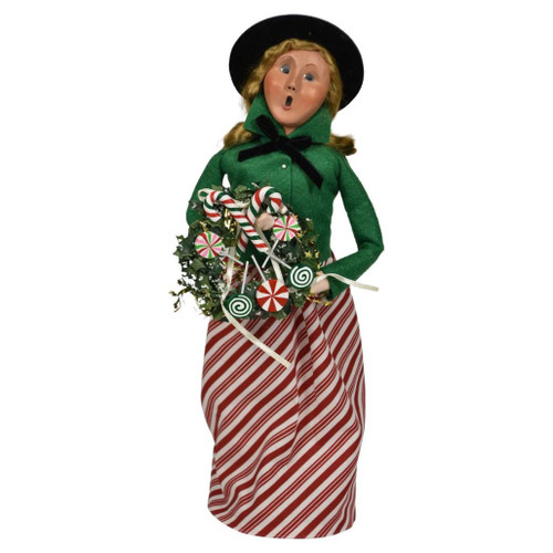 Byers’ Choice Merry Mint Woman Caroler | 13 inches