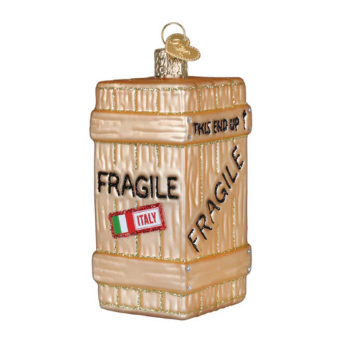 Old World Christmas Fragile Crate Ornament | Blown Glass
