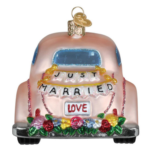 Old World Christmas Just Married Magic Ornament | Blown Glass